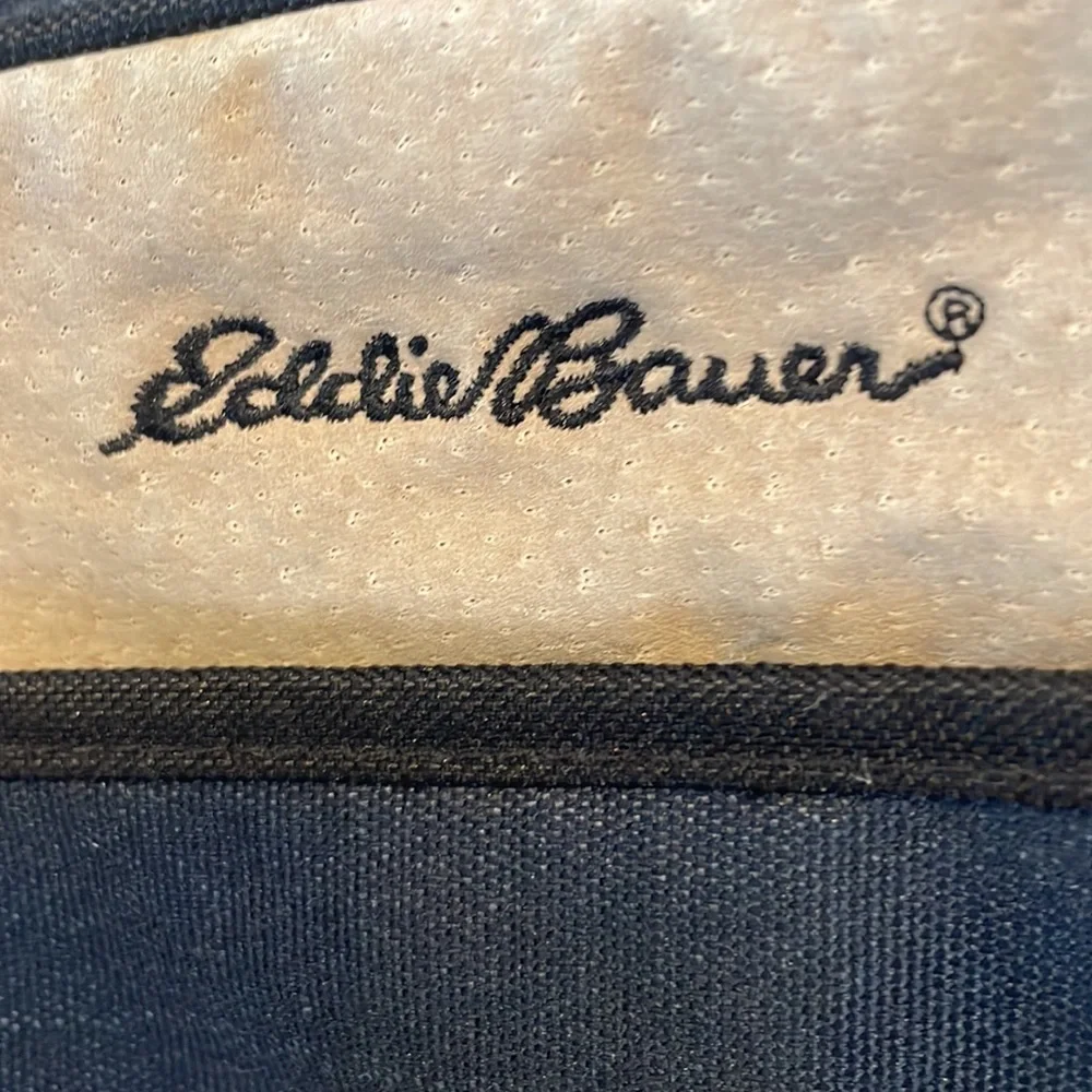 Eddie Bauer black canvas mesh travel lunch diaper camera bag